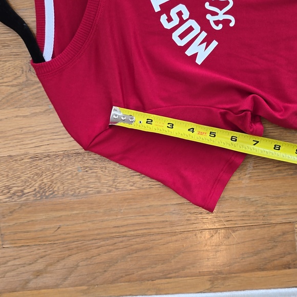 MAGICAL SEASON WOMEN'S RED " MOST LIKELY TO KISS SANTA" SHORT SLEEVE TEE SMALL - Picture 14 of 14